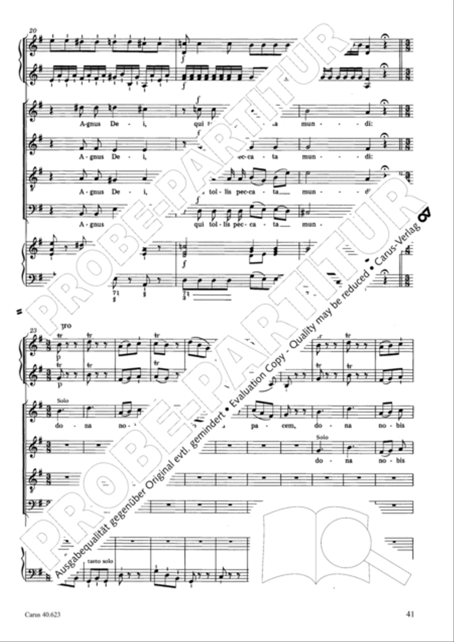 Missa brevis in G major Missa brevis in G major 4-Part scores gallery preview page 42