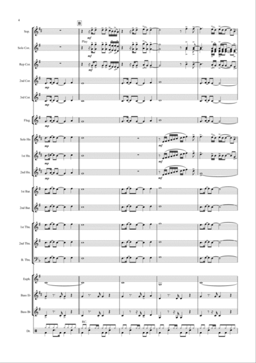 You're The Voice You're The Voice Brass Band scores gallery preview page 4