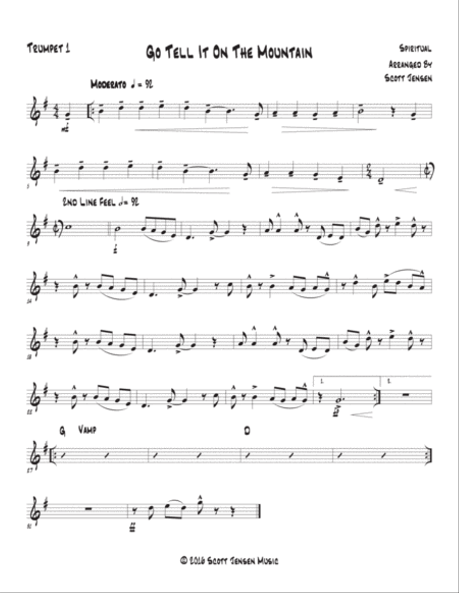 Go Tell It On The Mountain Brass Ensemble scores gallery preview page 5