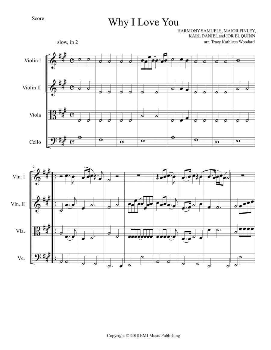 Why I Love You Why I Love You String Quartet scores gallery preview page 1