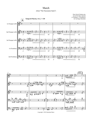 March (from "The Nutcracker Suite") (F) (Brass Quintet - 3 Trp, 2 Trb)