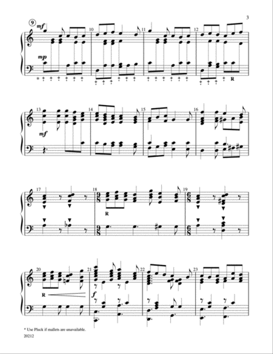 Bring a Torch, Jeannette, Isabelle! Handbell Choir scores gallery preview page 3