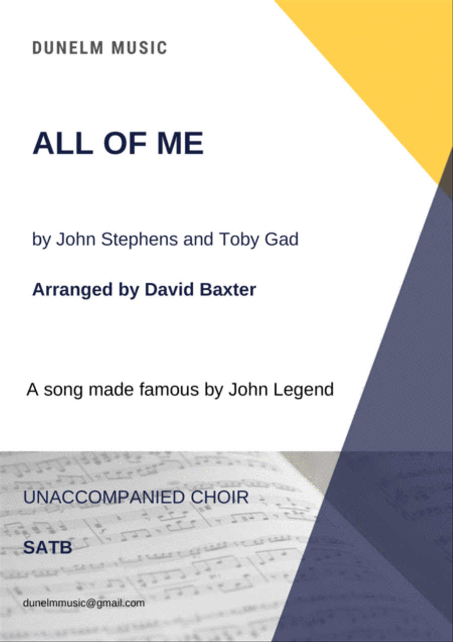 All Of Me 4-Part scores gallery preview page 1