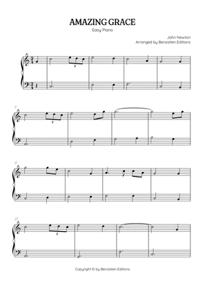 Amazing Grace • easy piano music sheet