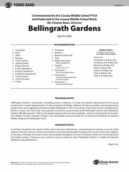 Bellingrath Gardens: Score