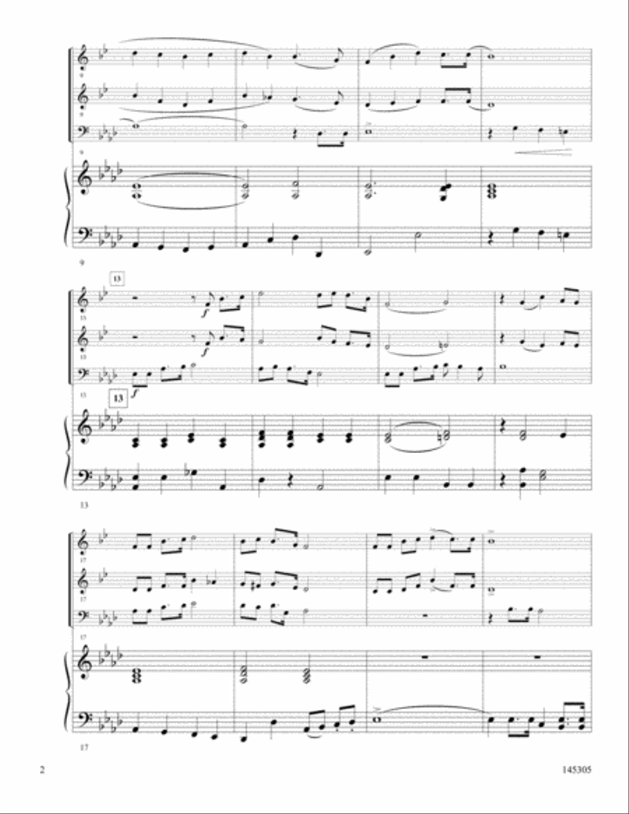 Blessed Be The Name Brass Trio scores gallery preview page 2