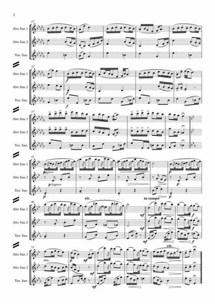 Dvorak: Humoresques Op.101 No.7 - saxophone trio image number null