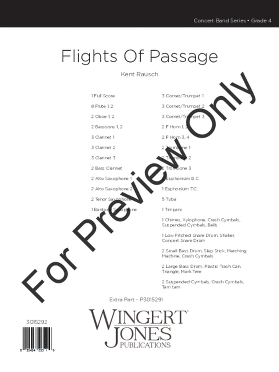 Flights Of Passage - Full Score