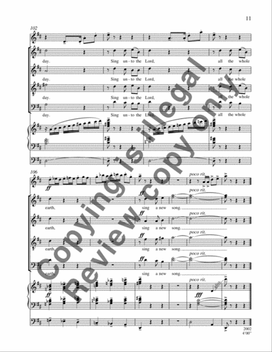 Psalm 96 4-Part scores gallery preview page 7