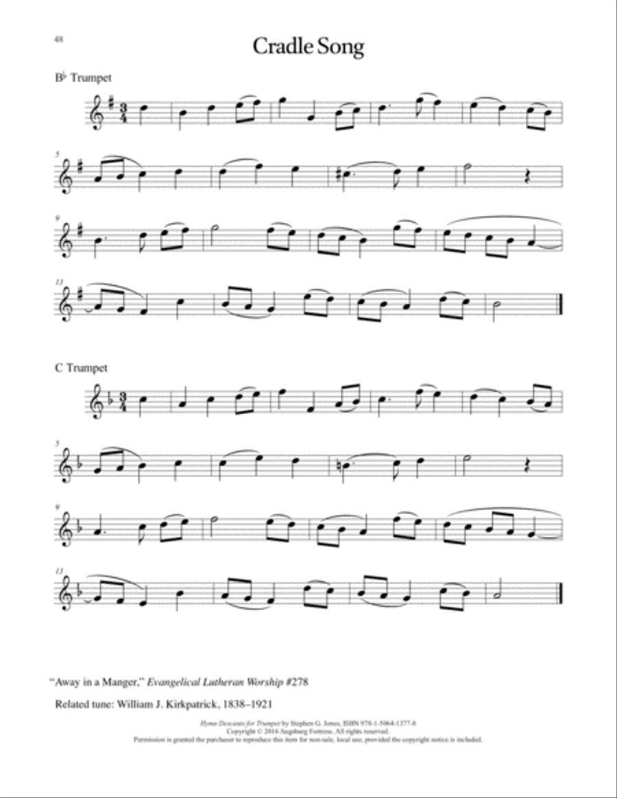 Hymn Descants for Trumpet C Trumpet scores gallery preview page 49