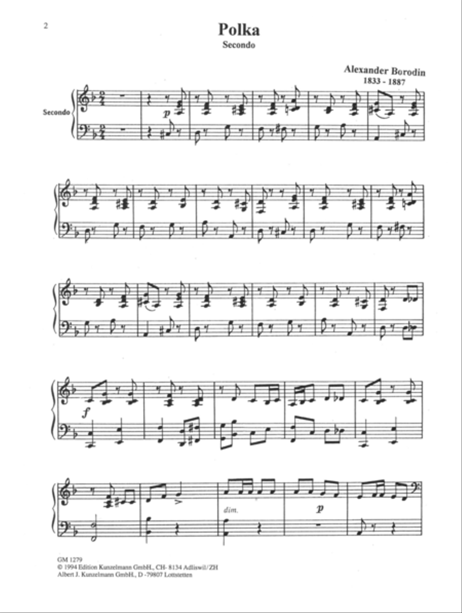 Piano pieces for four hands Piano Duet scores gallery preview page 2