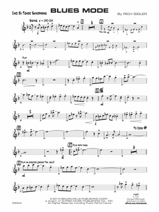 Blues Mode: 2nd B-flat Tenor Saxophone