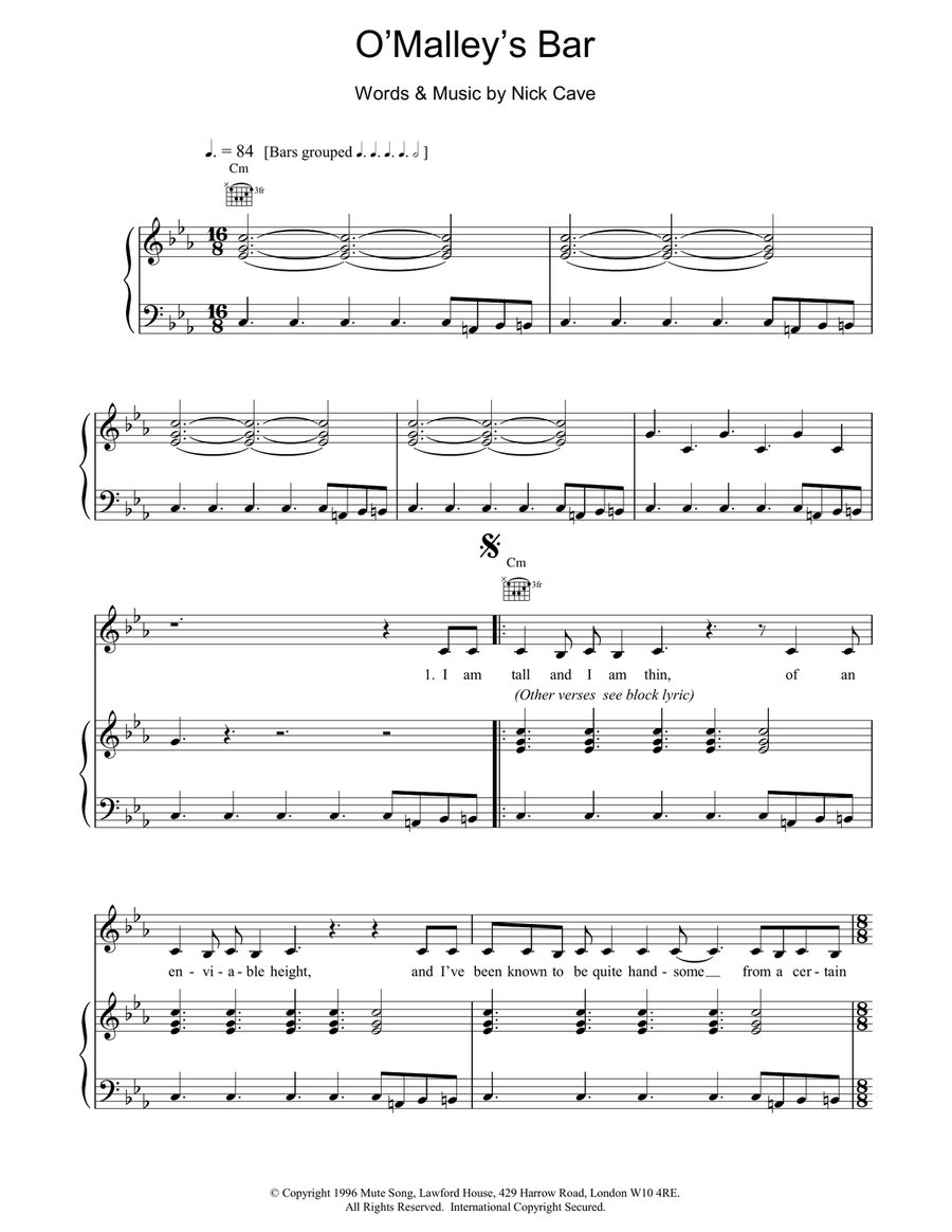 O'Malley's Bar Guitar scores gallery preview page 1