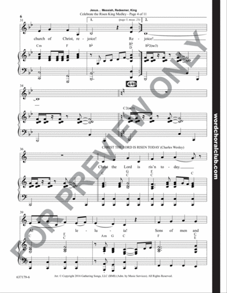 Jesus...Messiah, Redeemer, King - Choral Book Unison Choir scores gallery preview page 7