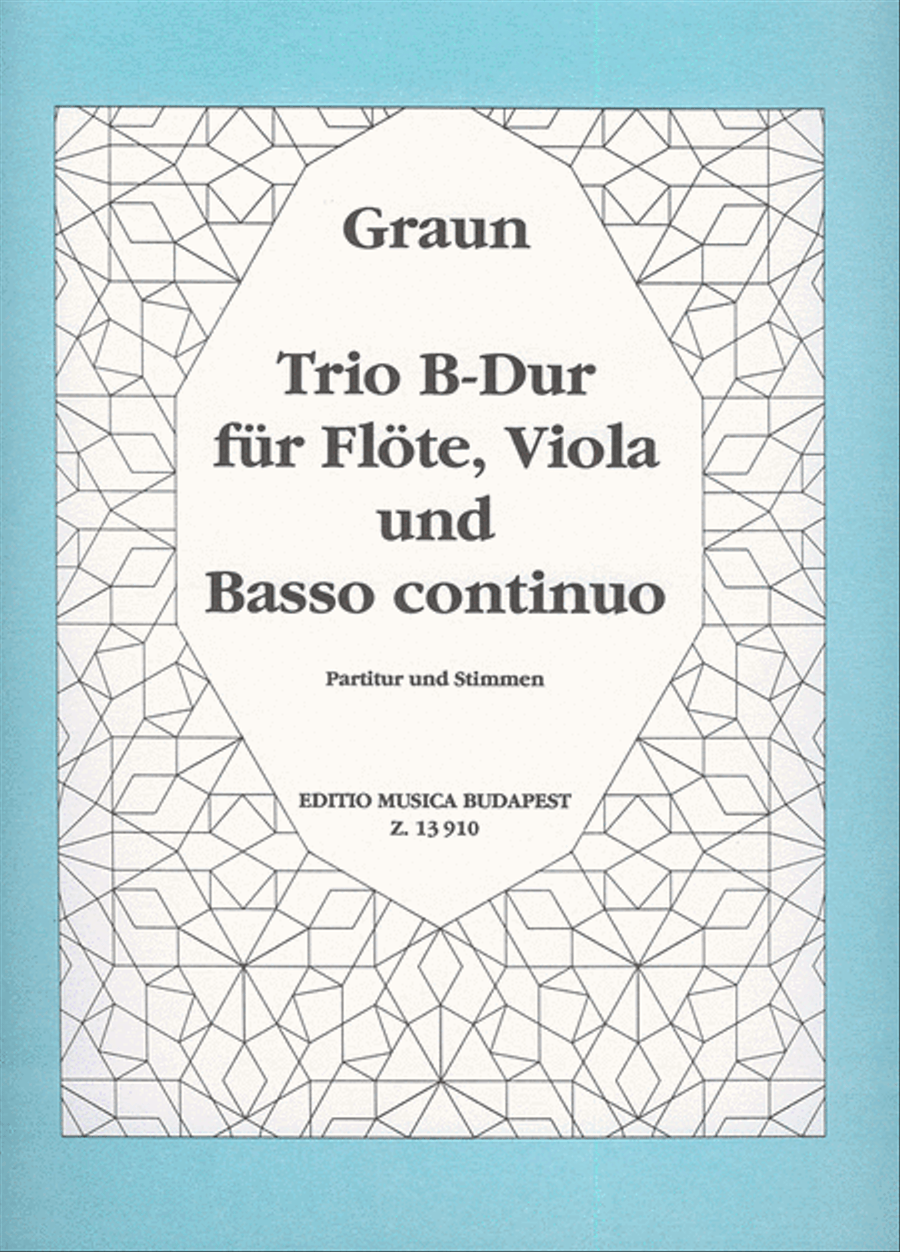 Trio B-Dur für Flote, Viola und Basso Continuo Flute scores gallery preview page 1