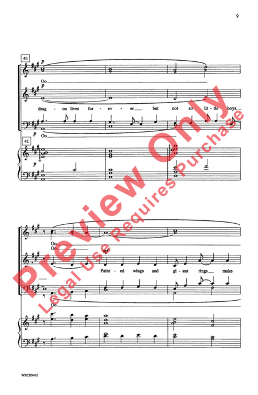 Puff (The Magic Dragon) 4-Part scores gallery preview page 9