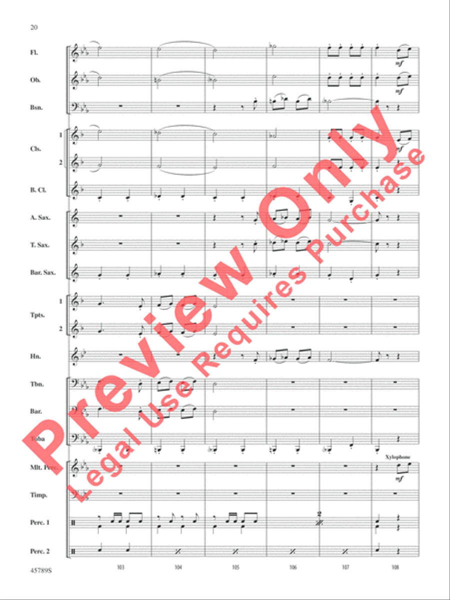 Images of Spain Concert Band scores gallery preview page 20