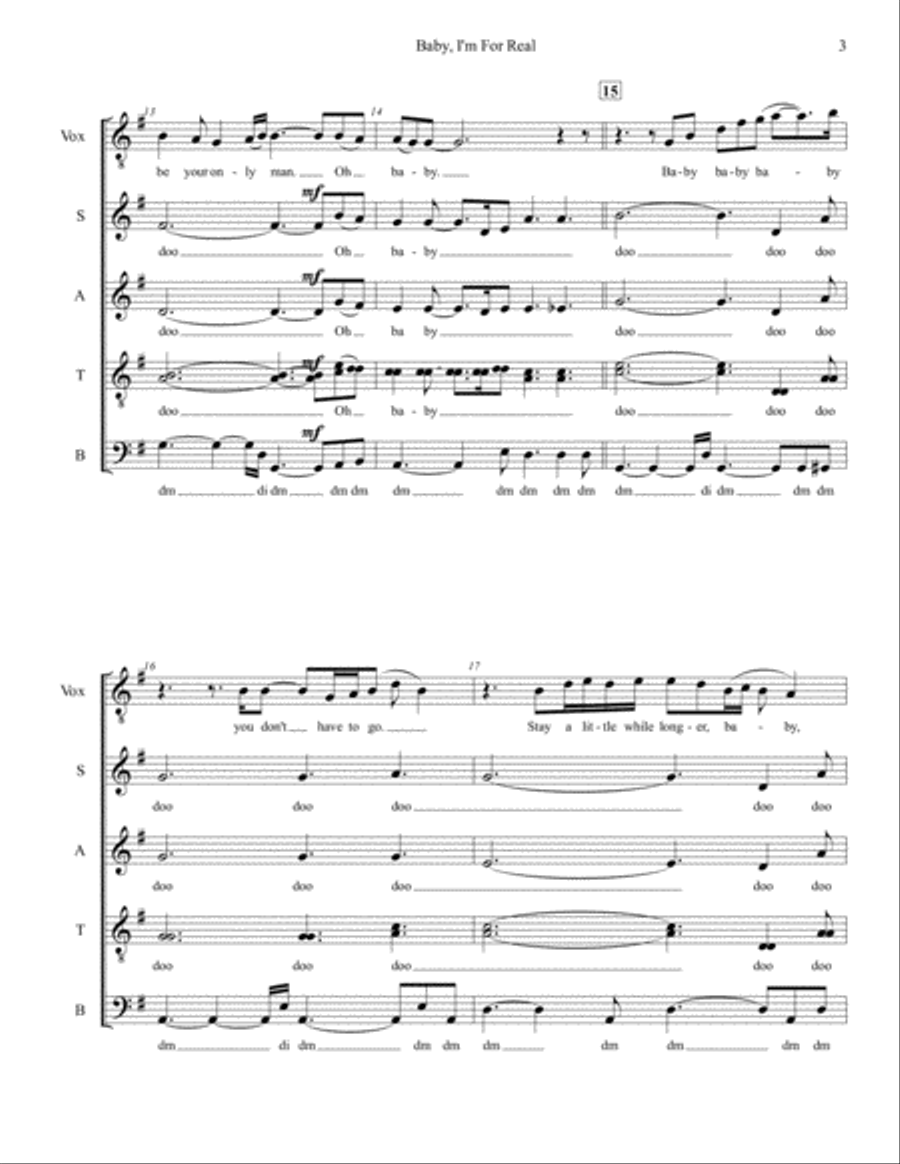 Baby I'm For Real Divisi scores gallery preview page 3