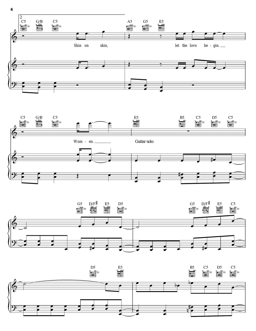 Women Piano, Vocal, Guitar scores gallery preview page 6