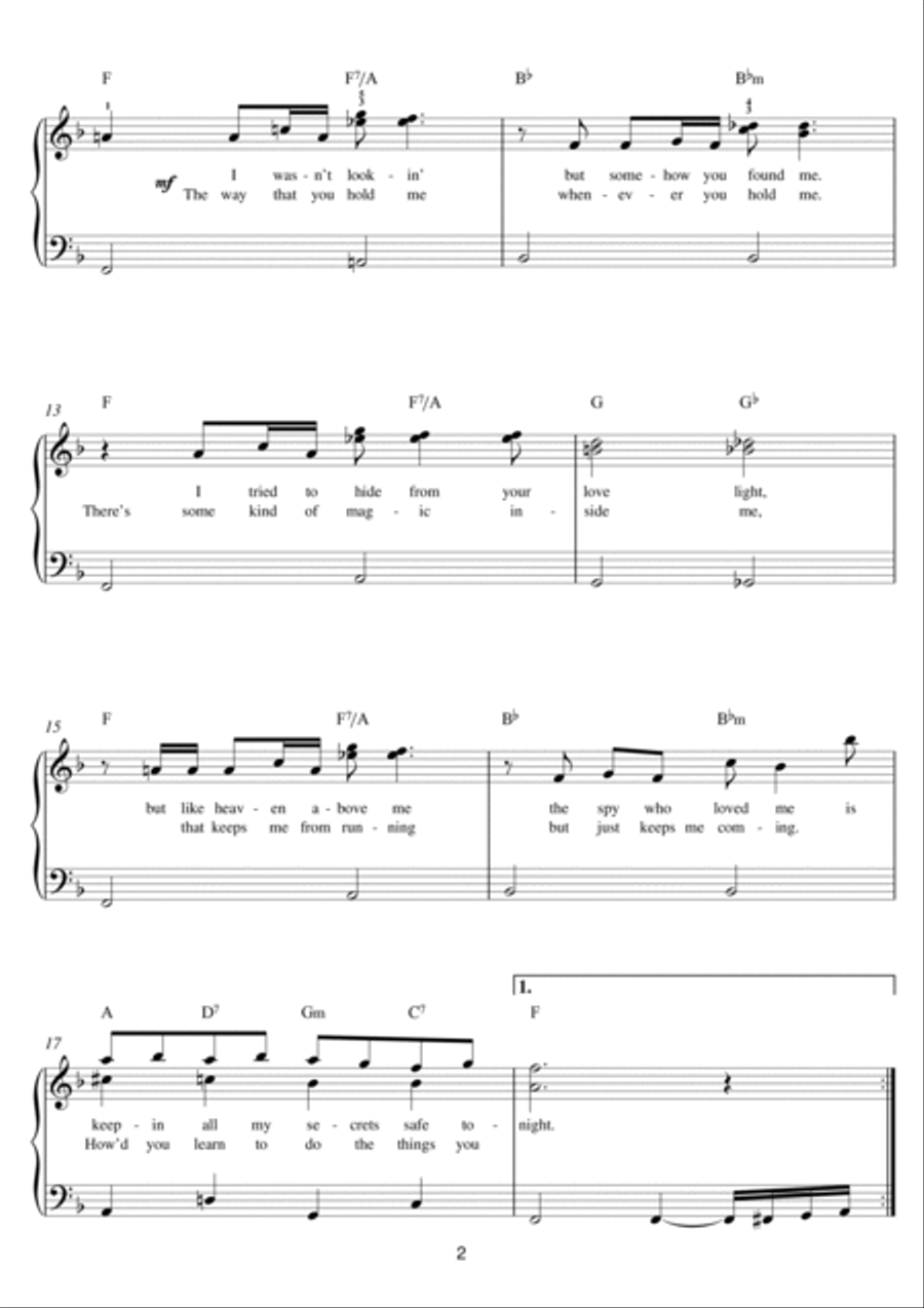 Nobody Does It Better Easy Piano scores gallery preview page 2