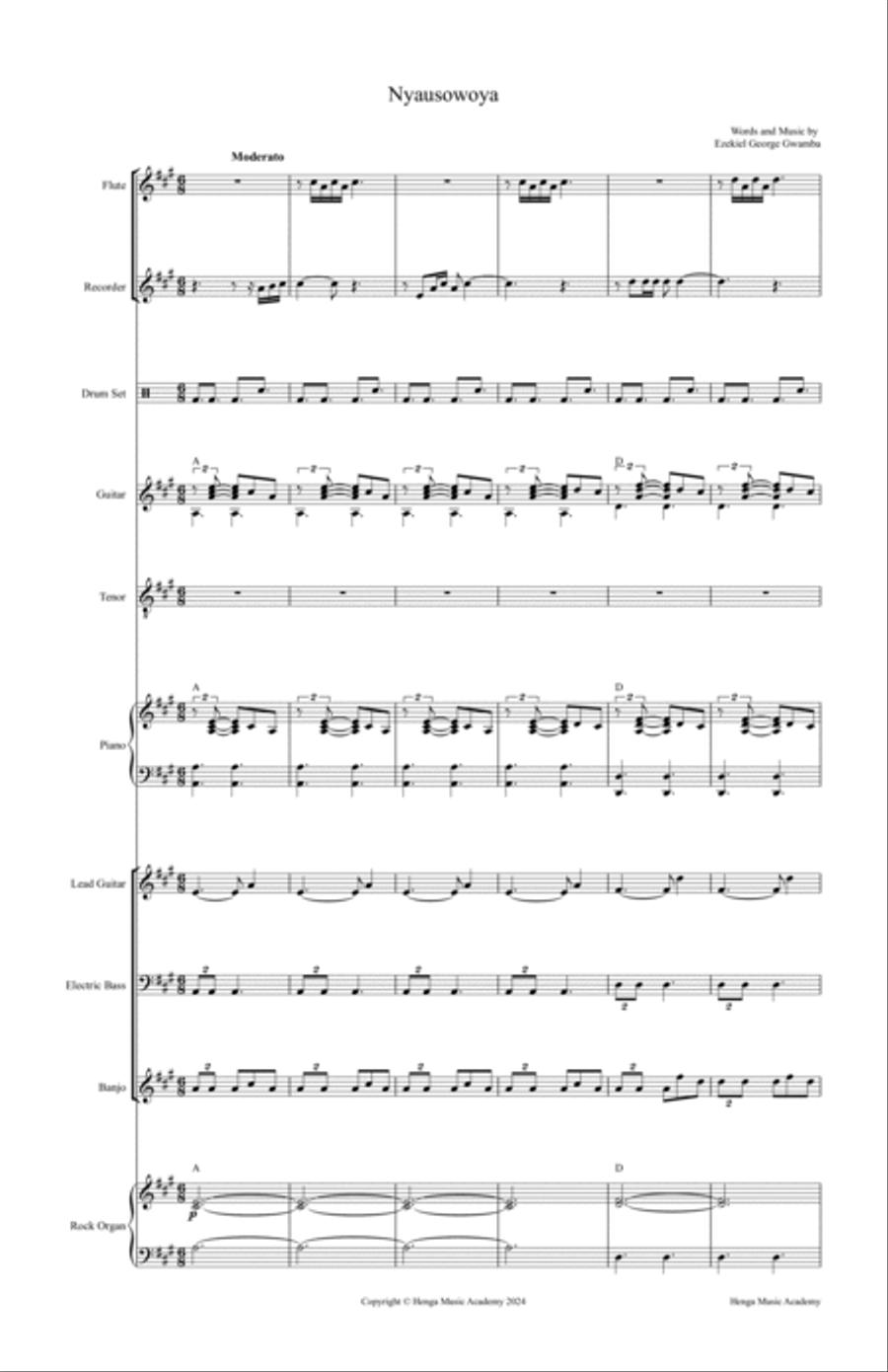 Nyausowoya Concert Band scores gallery preview page 2