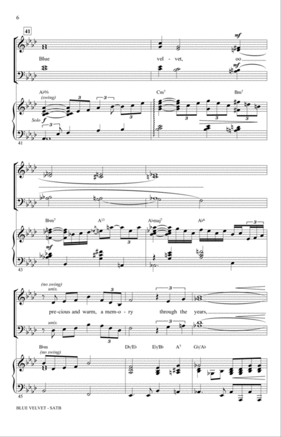 Blue Velvet 4-Part scores gallery preview page 6