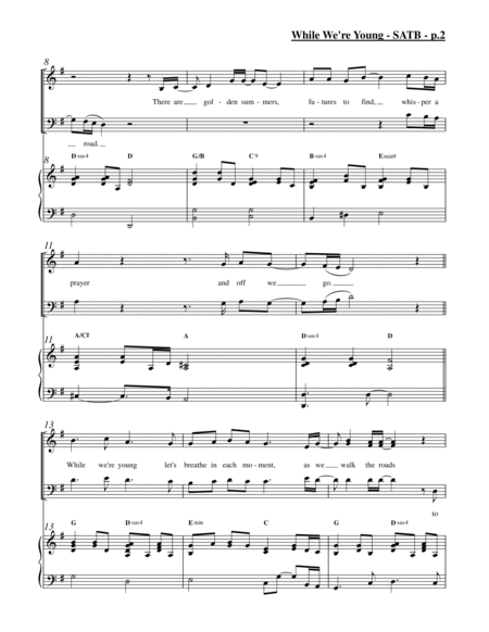 While We're Young (SATB) image number null