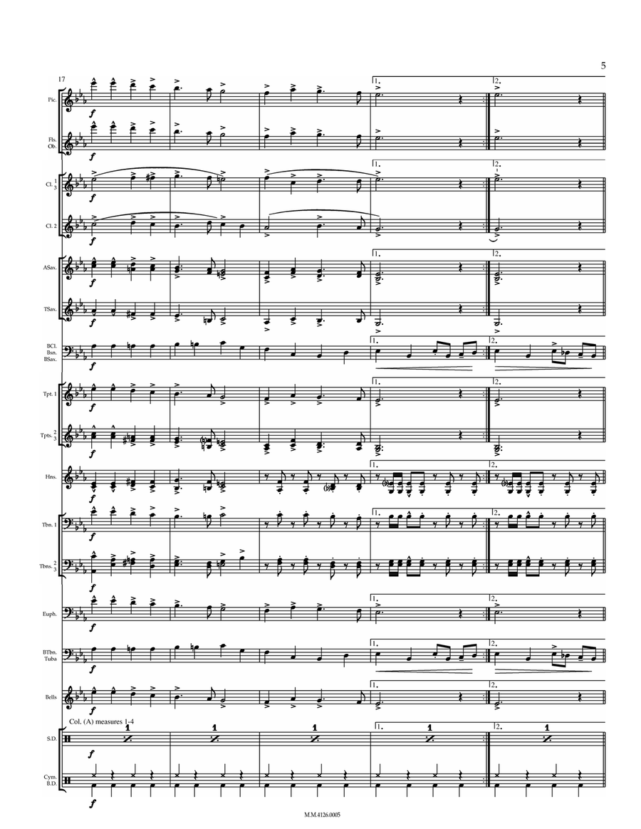 The Grand Central March Concert Band scores gallery preview page 5