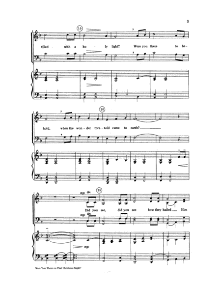 Were You There on That Christmas Night? by Natalie Sleeth 4-Part - Sheet Music