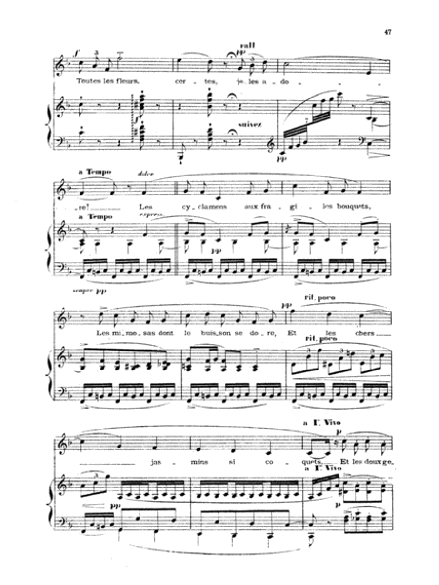Chabrier: Recueil de Melodies Voice scores gallery preview page 5