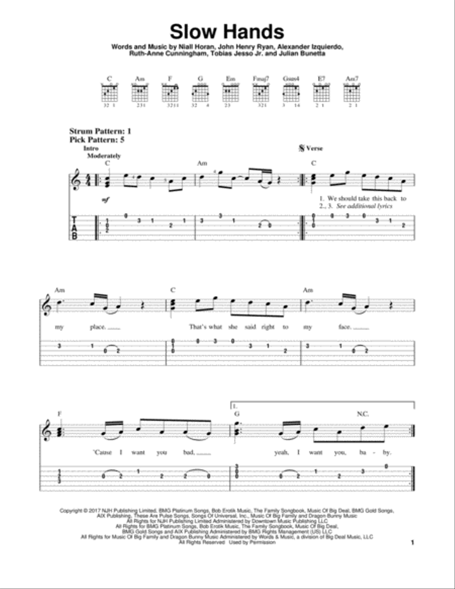 Slow Hands Slow Hands Acoustic Guitar scores gallery preview page 1