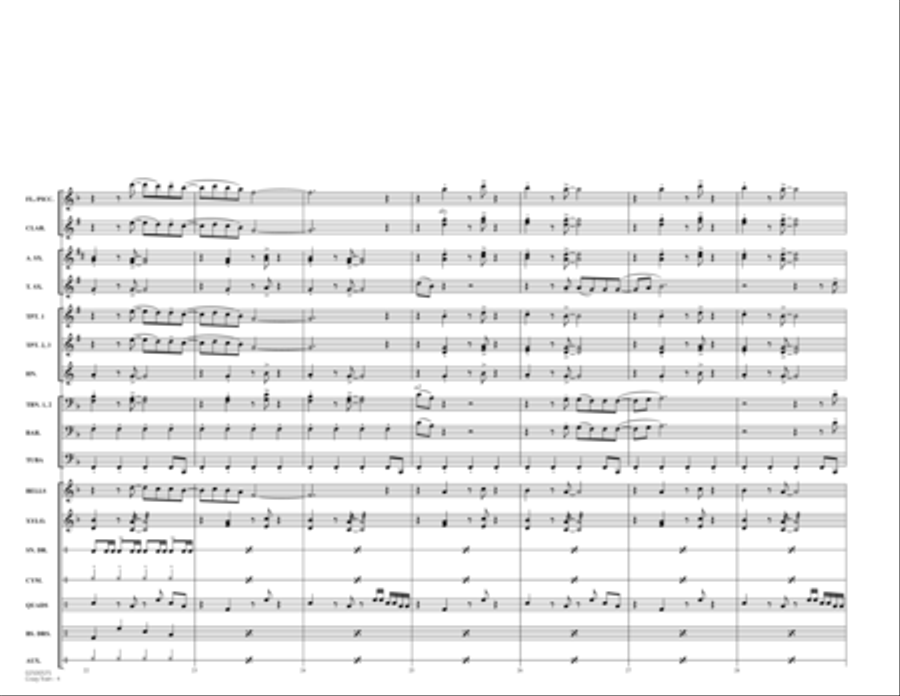 Crazy Train - Full Score Marching Band scores gallery preview page 4