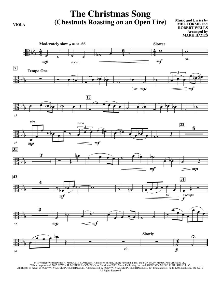 The Christmas Song (Chestnuts Roasting On An Open Fire) - Viola