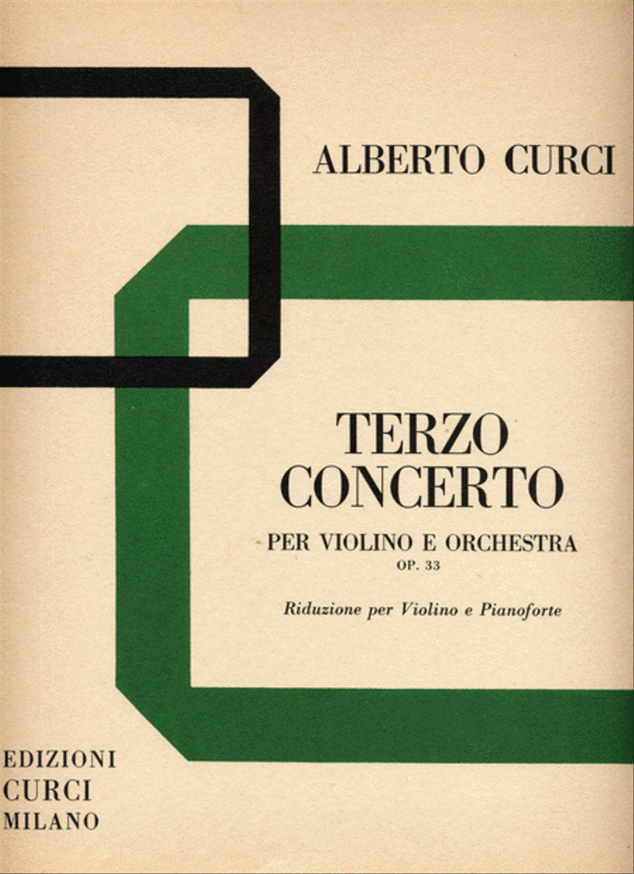 Terzo Concerto op. 33 per violino e orchestra Violin Solo scores gallery preview page 1