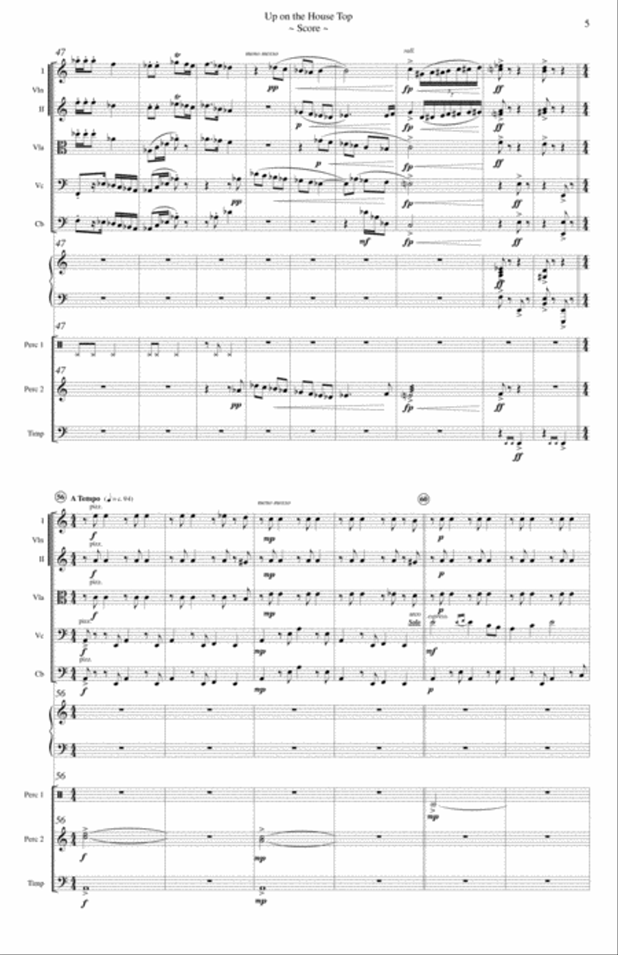 Up on the House Top Full Orchestra scores gallery preview page 6