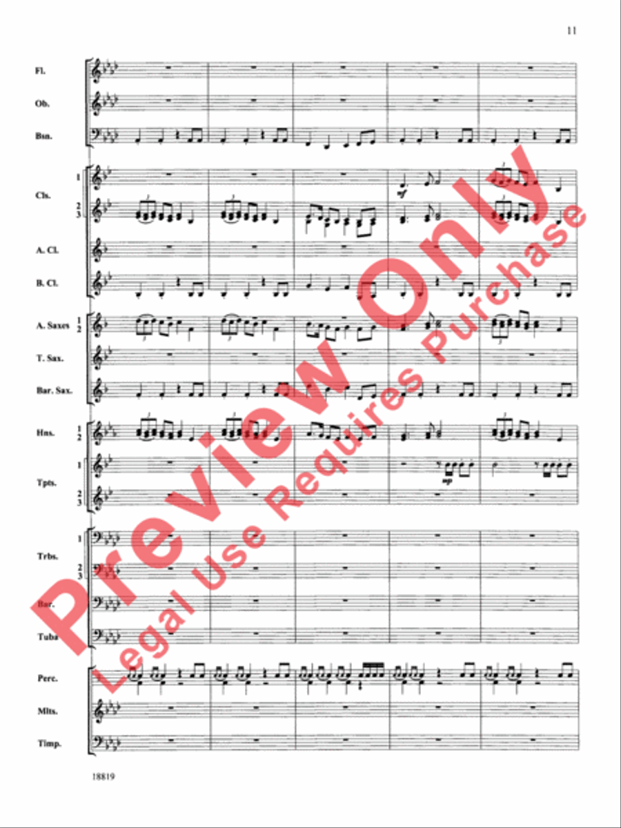 Grays Harbor March Concert Band scores gallery preview page 12