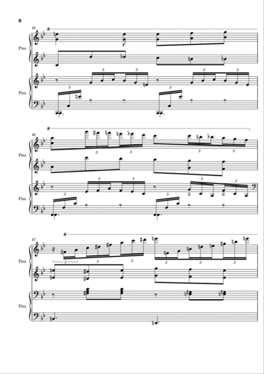 Merry-go-round Of Life 1 Piano, 4-Hands scores gallery preview page 6