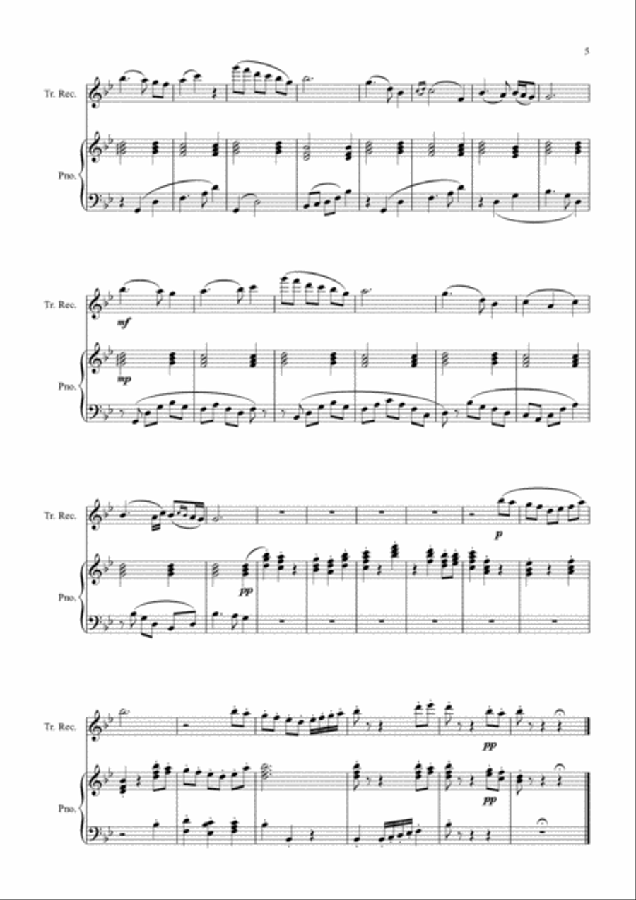 Christmas Carol Album for Alto Recorder and Piano: Advent to Epiphany Alto Recorder scores gallery preview page 5