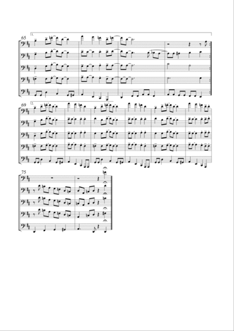 Walking By Myself Walking By Myself Brass Quintet scores gallery preview page 6