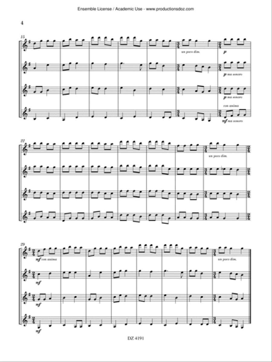 Transylvanian Carols Guitar Ensemble scores gallery preview page 4