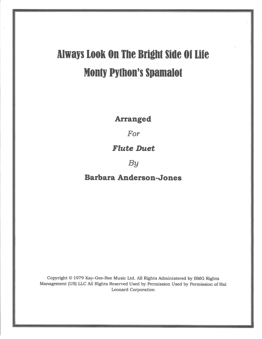 Always Look On The Bright Side Of Life Flute Duet scores gallery preview page 1