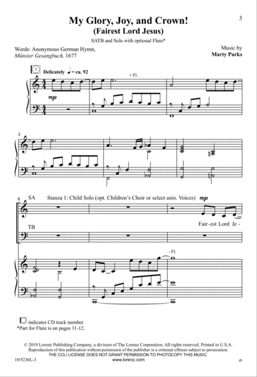 My Glory, Joy, and Crown! 4-Part scores gallery preview page 2