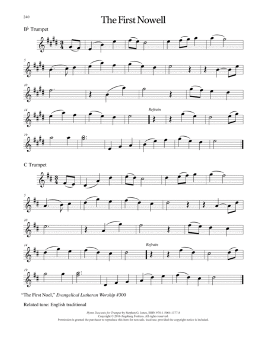 Hymn Descants for Trumpet C Trumpet scores gallery preview page 241