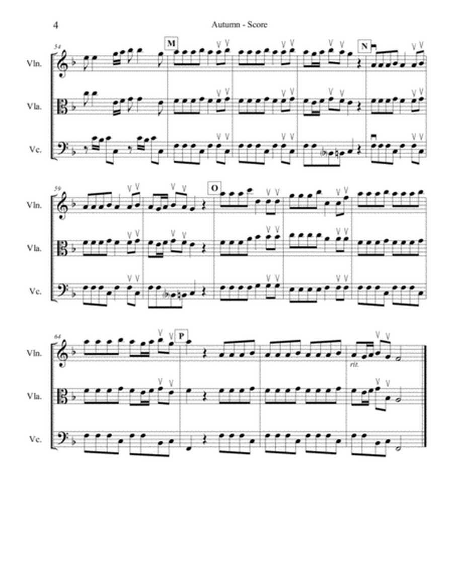 Vivaldi Autumn (Allegro) for String Trio image number null