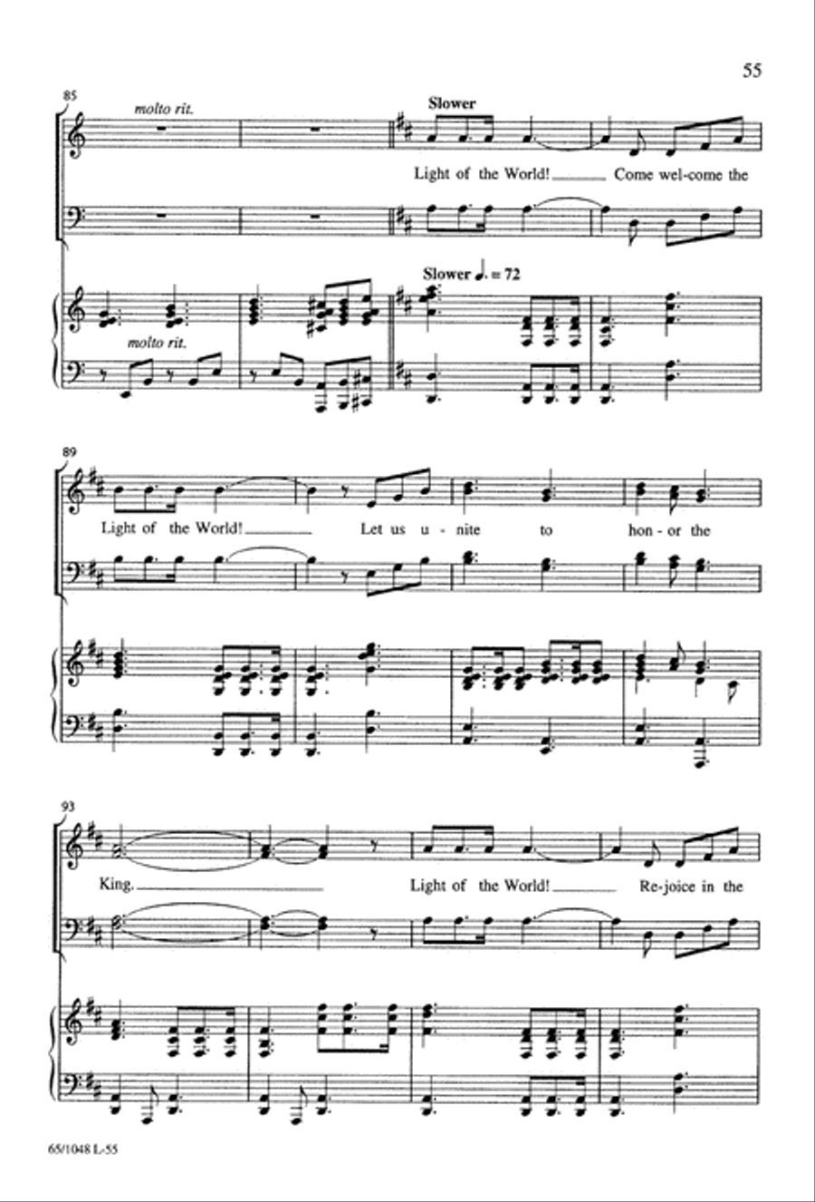 The Light of the World 4-Part scores gallery preview page 57