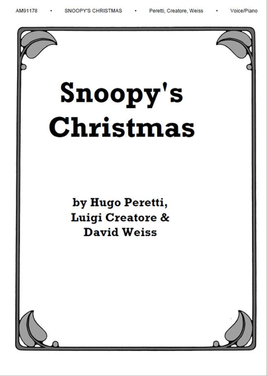 Snoopy's Christmas Snoopy's Christmas Piano Accompaniment scores gallery preview page 1