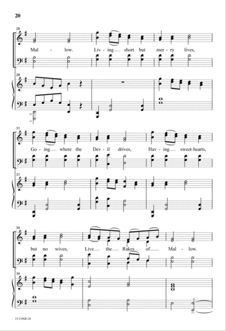 Three Irish Folk Songs Divisi scores gallery preview page 20