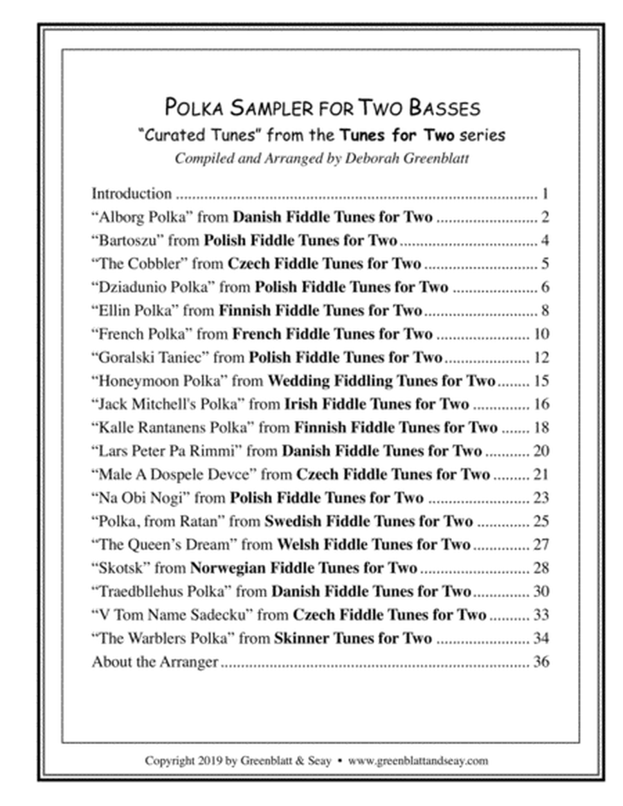 Polka Sampler for Two Basses