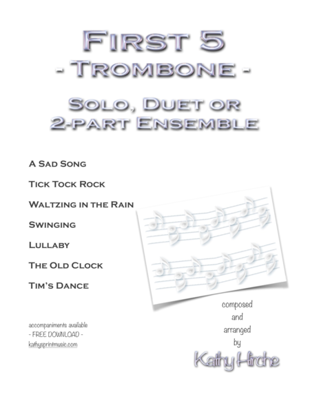 First 5 - Trombone - Solo, duet or 2-part Ensemble image number null