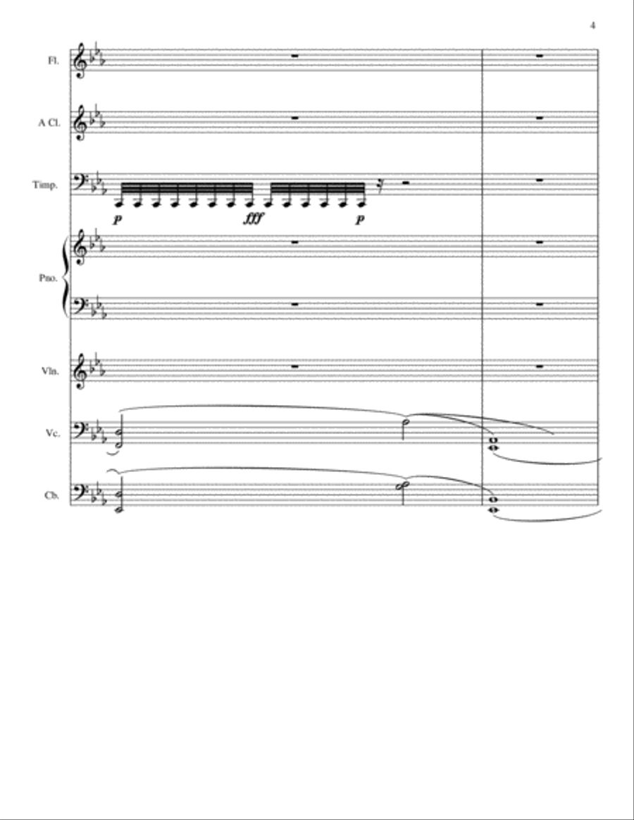 Piano Concerto #1 in E-Flat Minor, Op. 1; Movement 1, Moderato Full Orchestra scores gallery preview page 4